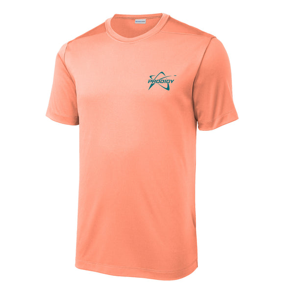Prodigy Performance T-Shirt - Lockup Logo - Coral